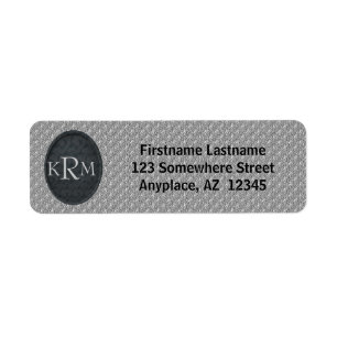Floral Monogram Your Initials Return Address Label