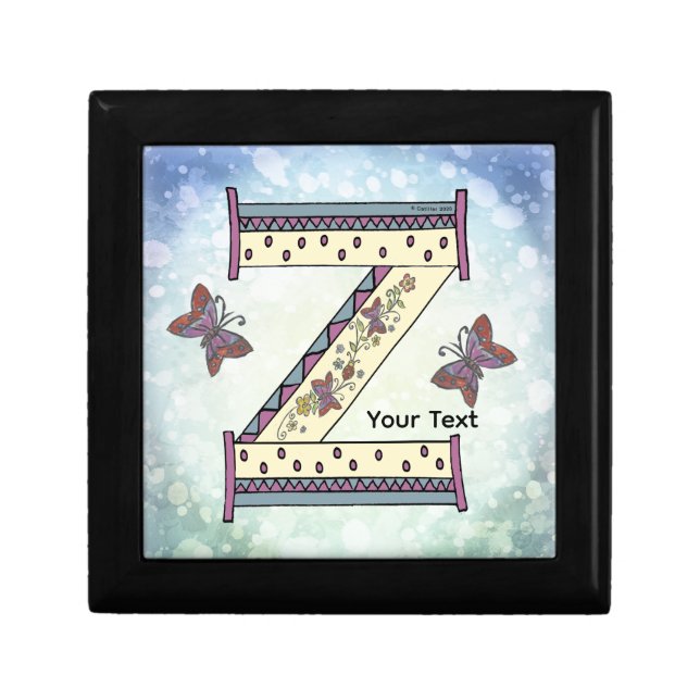 floral Monogram Z Gift Box (Front)