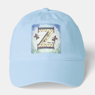 floral Monogram Z Hat