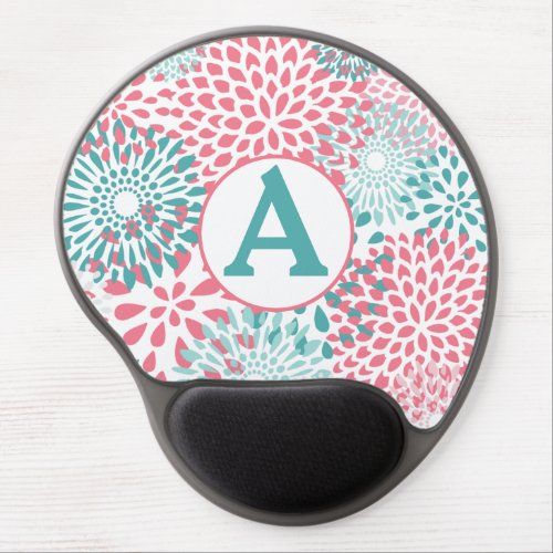 Floral Monogrammed Gel Mouse Pad