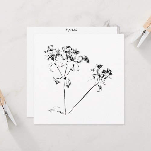 Floral Monoprint Greeting Card