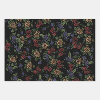 Floral Moody Wrapping Paper Sheets