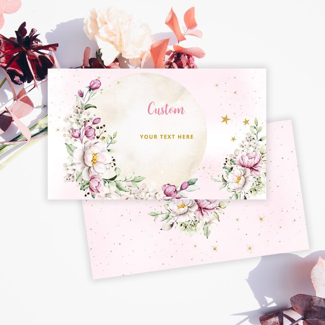 Floral Moon Pink Custom Enclosure Card (Creator Uploaded)