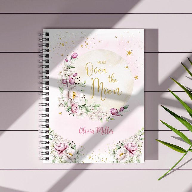 Floral Moon Pink Notebook (Creator Uploaded)