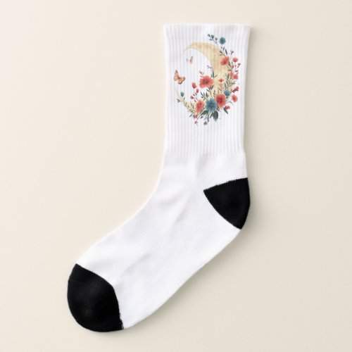 Floral Moon  Socks