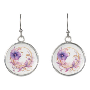 Floral Morning Glory Earrings