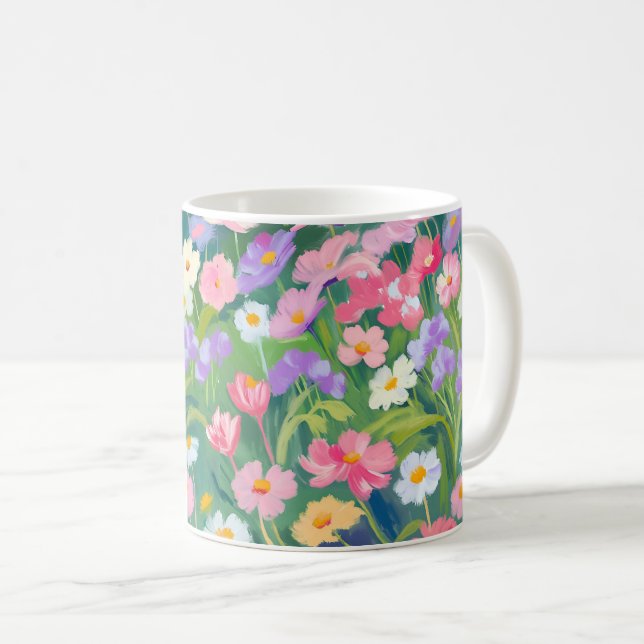 floral morning routine mug (Front Right)