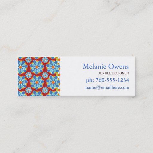 Customizable Floral Mosaic Business Cards