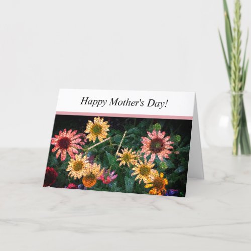 Floral Mosaic Happy Mothers Day Card