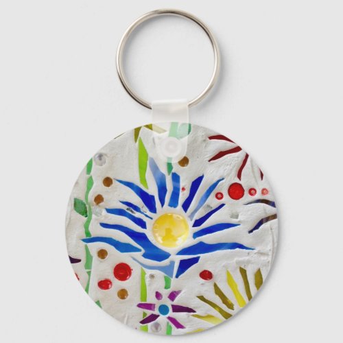 Floral Mosaic Keychain