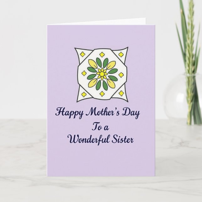 Floral Mosaic Mothers Day Card (Front)
