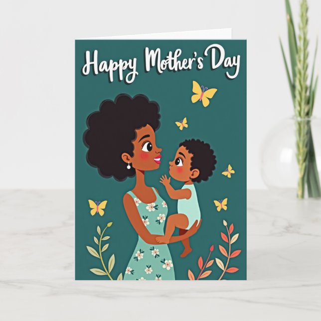 Floral Mother And Child Card (Front)
