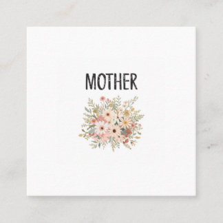 Floral 'MOTHER' business card