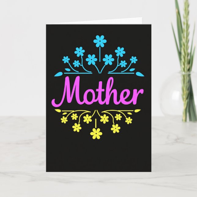 Floral Mother Graphic Card (Front)
