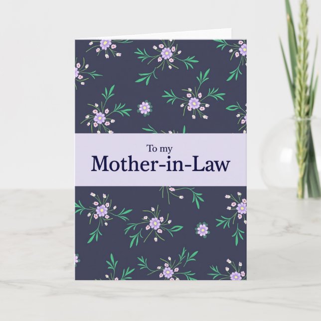 Floral Mother In Law Card (Front)