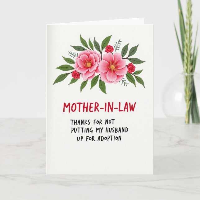Floral Mother In Law Day Card (Front)