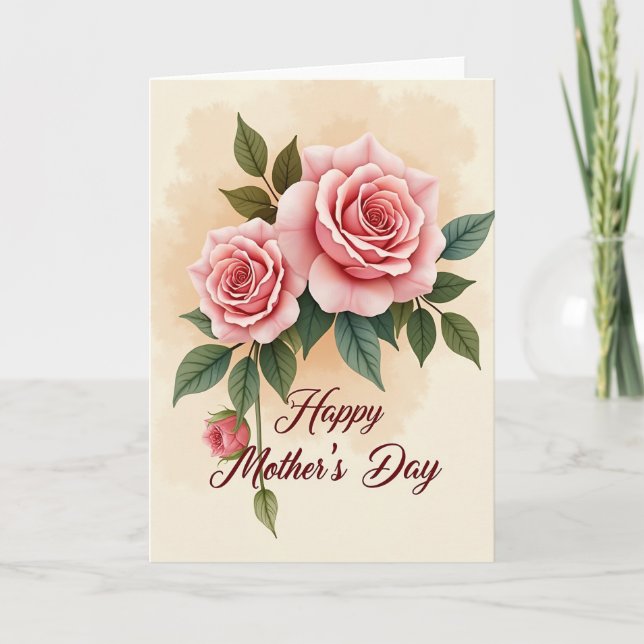 Floral Mother S Day Art Card (Front)