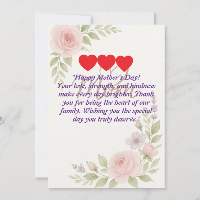 Floral Mother’s Day Card (Front)