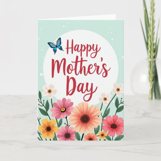 Floral Mother S Day Message Card (Front)
