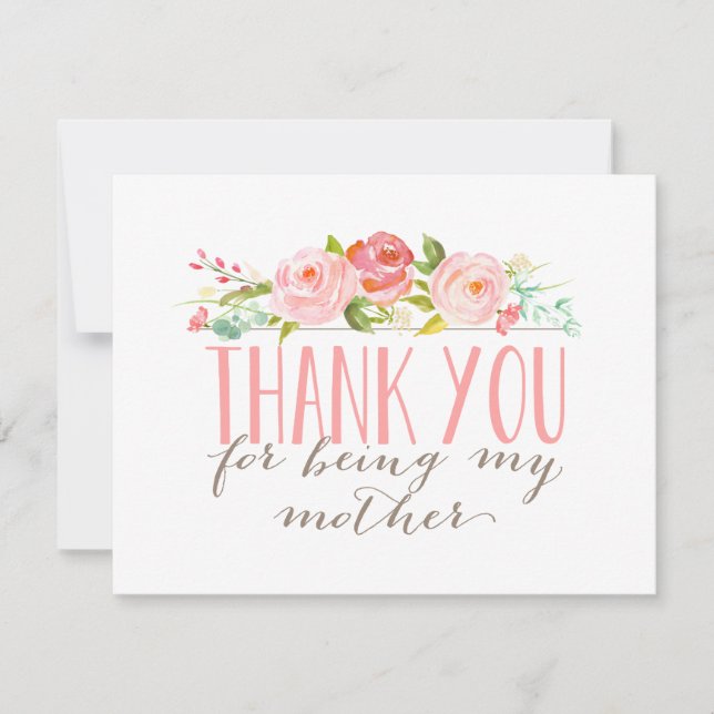 Floral Mother Thank You Card (Front)
