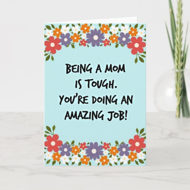Floral Motherhood Message Card (Front)