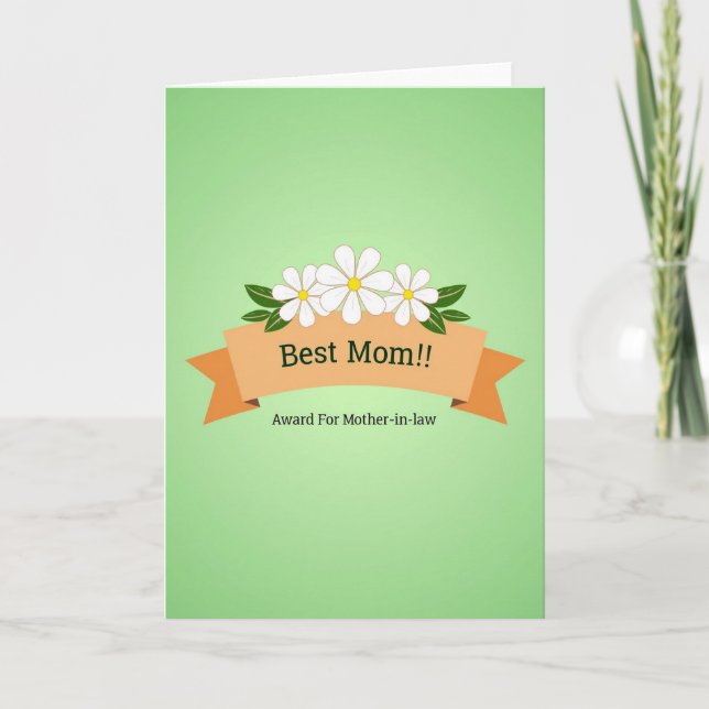 Floral Mothers Award Card (Front)