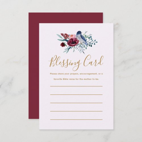 Floral Mothers Blessing Card Prayers Note Cards