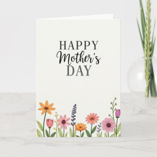 Floral Mothers Day Art Card (Front)
