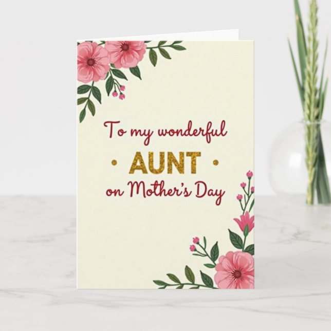 Floral Mothers Day Art Design Card (Front)