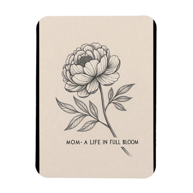 Floral Mother's Day Art - 'Life in Bloom' Decor Magnet (Vertical)