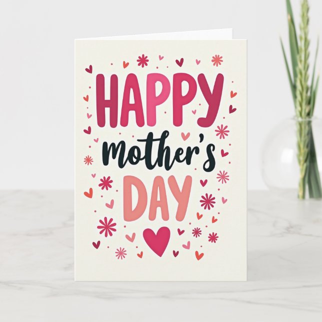 Floral Mothers Day Asterisk Card (Front)