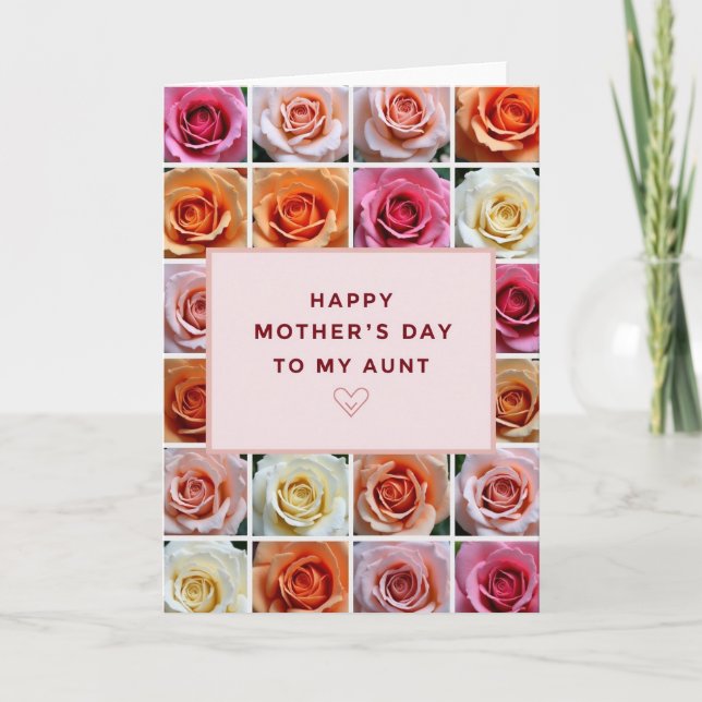 Floral Mothers Day Aunt Card (Front)