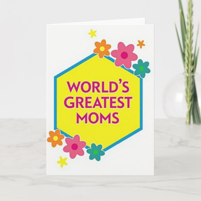 Floral Mothers Day Badge Card (Front)
