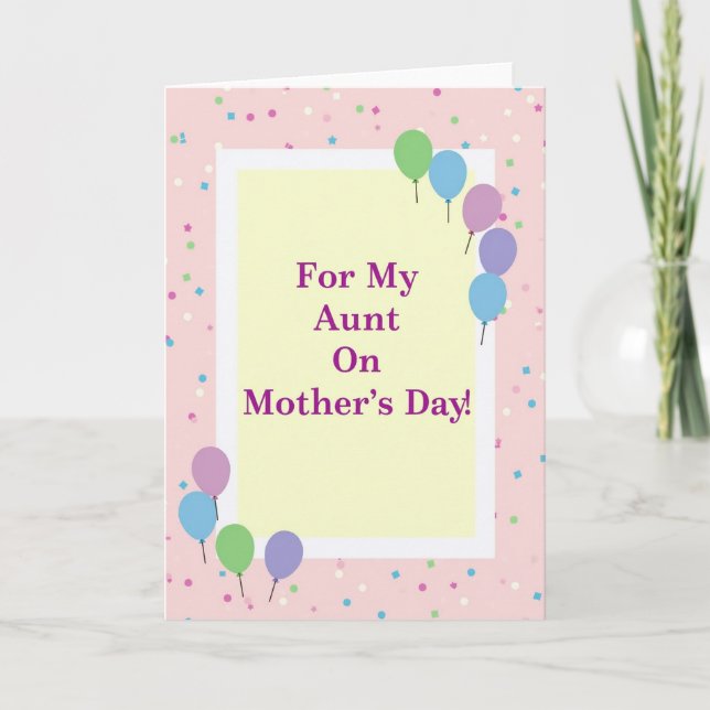 Floral Mothers Day Balloon Card (Front)