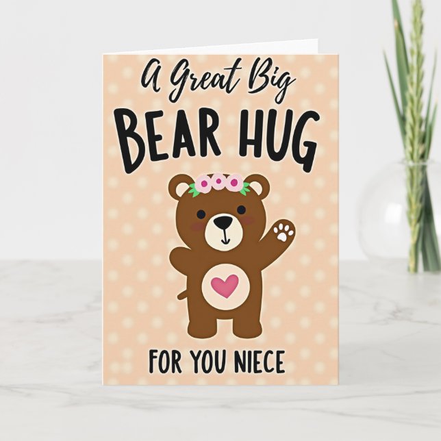 Floral Mothers Day Bear Wave Card (Front)