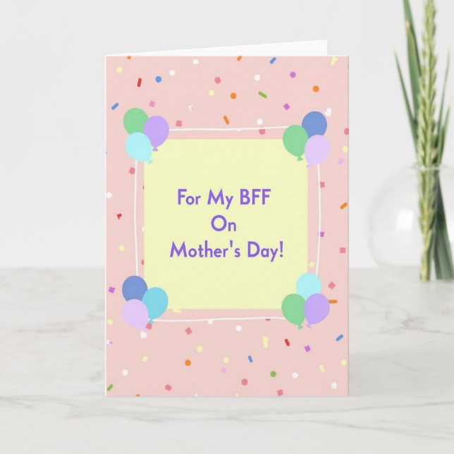 Floral Mothers Day Bff Card (Front)