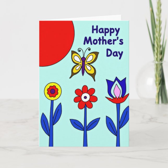 Floral Mothers Day Blooms Art Card (Front)
