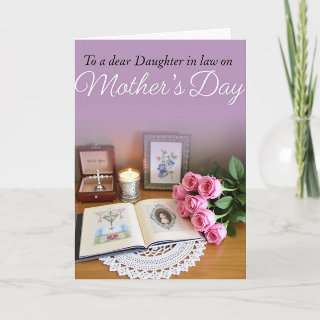 Floral Mothers Day Book Card (Front)