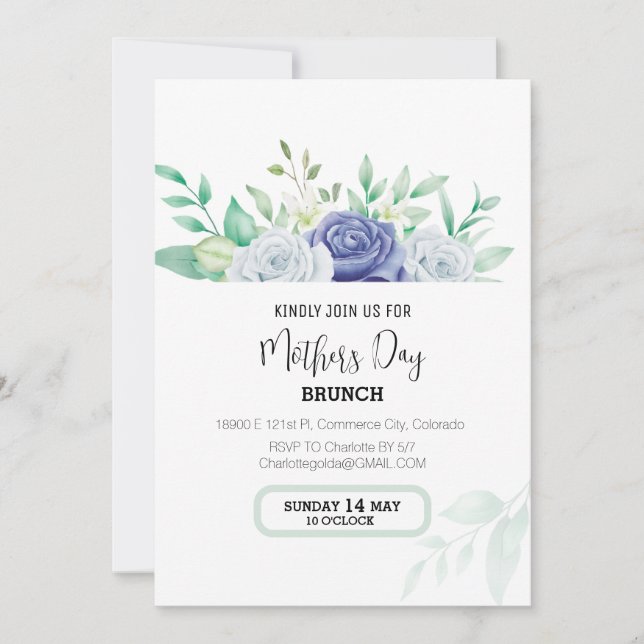 Floral Mother's Day Brunch Invitation (Front)