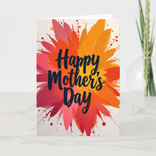 Floral Mothers Day Burst Card