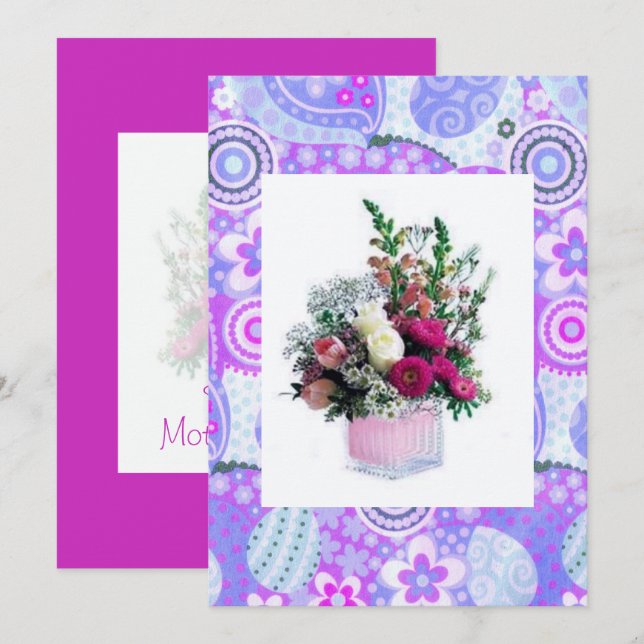 Floral Mother's Day Card (Front/Back)