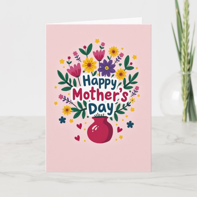 Floral Mothers Day Celebration Card (Front)