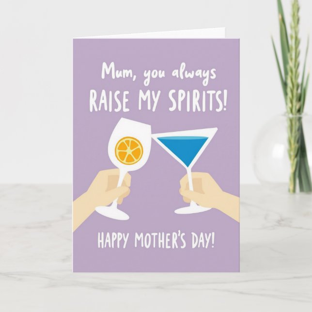 Floral Mothers Day Cheers Card (Front)