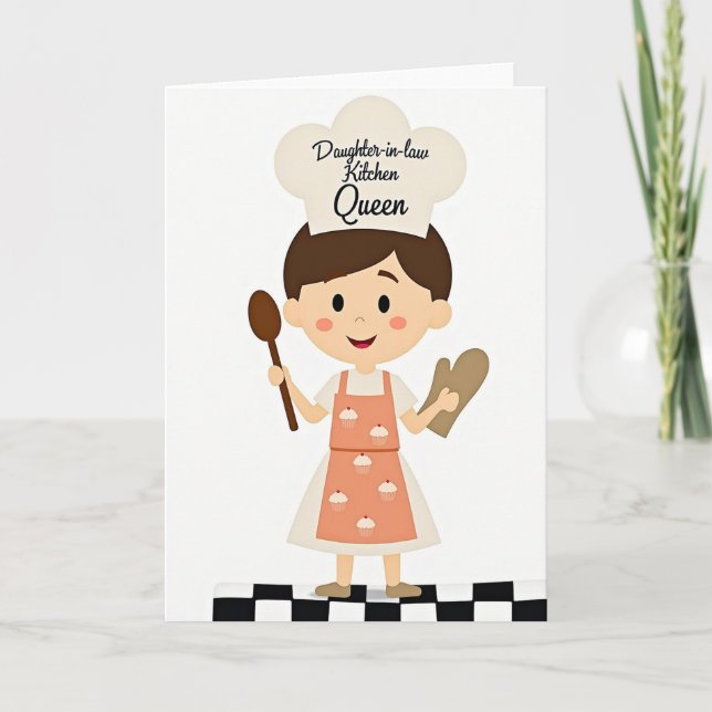 Floral Mothers Day Chef Card (Front)