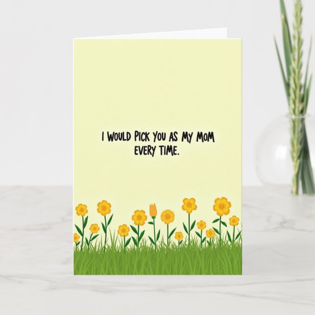 Floral Mothers Day Choice Mom Card (Front)