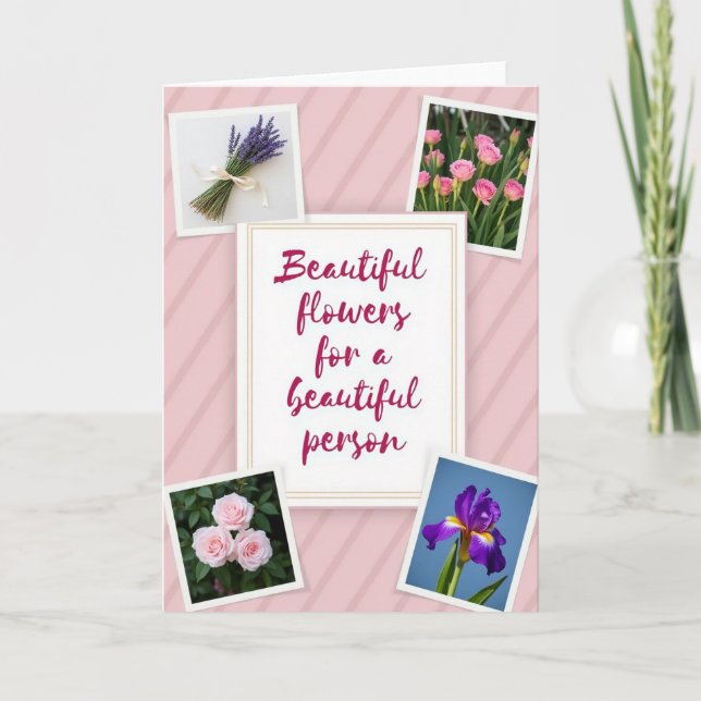 Floral Mothers Day Collage Card (Front)