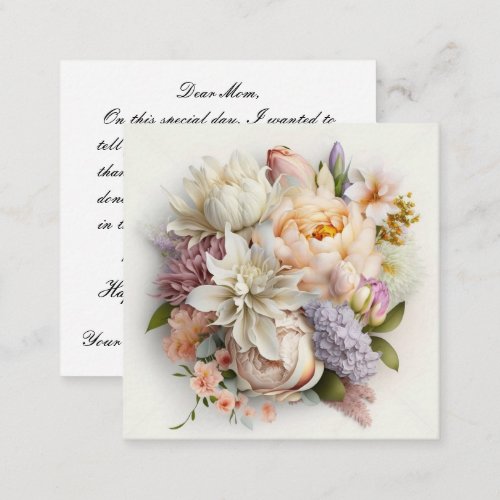 Floral Mothers Day Correspondence Card