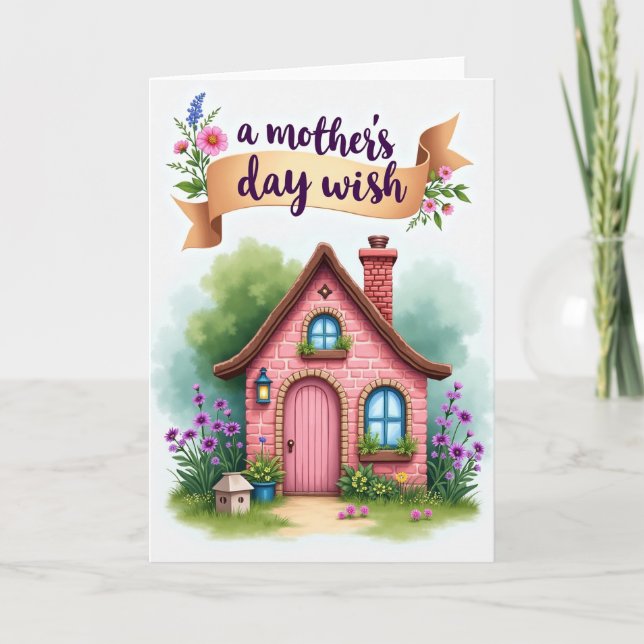 Floral Mothers Day Cottage Card (Front)
