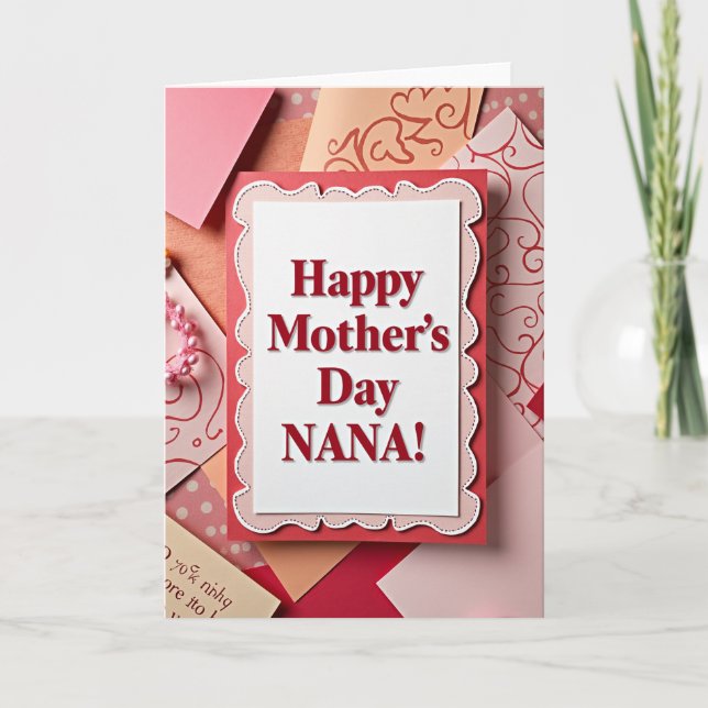 Floral Mothers Day Crafted Card (Front)