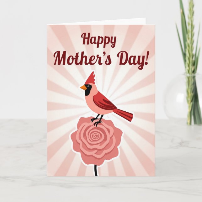 Floral Mothers Day Crest Card (Front)